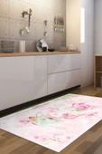 cmn home Dekoratif Özel Tasarım Yıkanabilir,İnce, Kaymaz Tabanlı, Modern Mutfak Halısı, Yolluk - 3