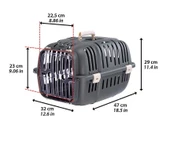 Ferplast Jet 10 Kedi Köpek Taşıma Çantası Antrasit thumbnail 3