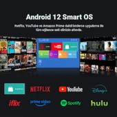 MPC-94 Full-HD 1920x1080p 1000 Ansi Lümen, Autofocus Wifi Android 12 Akıllı LED Projeksiyon Cihazı thumbnail 9