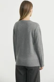 Bisiklet Yaka Yünlü Basic Triko Kazak - Gri thumbnail 5