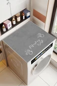 cmn home Kaymaz Tabanlı Çamaşır Makinesi Örtüsü Modern Kullanışlı Yıkanabilir Mat ÇMŞ12 - 1