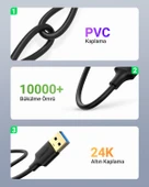 UGREEN USB-A to USB-A 3.0 5Gbps Veri Kablosu, 2 Metre, 10371 thumbnail 7