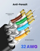 UGREEN CAT7 U/FTP Flat Ethernet Kablosu 3 Metre, 11262 thumbnail 3