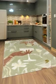 cmn home Dekoratif Özel Tasarım mutfak halısı, Yıkanabilir,İnce, leke tutmaz, Kaymaz tabanlı - 2