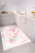 cmn home Dekoratif Özel Tasarım Yıkanabilir,İnce, Kaymaz Tabanlı, Modern Mutfak Halısı, Yolluk - 1