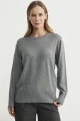 Bisiklet Yaka Yünlü Basic Triko Kazak - Gri thumbnail 1