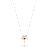 EMILIANO JEWELLERY 925 AYAR ZİRKON TAŞLI YILDIZ KOLYE - 1