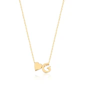 EMILIANO JEWELLERY 925 AYAR GÜMÜŞ KALPLİ HARF KOLYE - 1