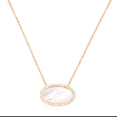 Zİrkon Taşlı Pırlanta Montür Altın Kaplama Ortası Sedef Taşlı Gümüş Kolye jwlera.com da! Sedef taşlı gümüş kolyeler trend listelerinde ve avantajlı fiyatları kaçırmadan satın al! - 1