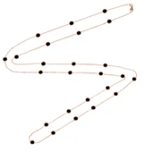 EMILIANO JEWELLERY SİLVER 925 AYAR ZİRKON TAŞLI FANCY UZUN DESENLİ KOLYE 75 CM - 1