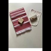 Gelin Hamamı Seti, Premium Peştemal , Ponza Topuk Taşı, Doğal Zeytinyağı Sabun, Kese 4lü Set - 1