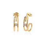 EMILIANO JEWELLERY 925 AYAR ZİRKON TAŞLI KÜPE - 1