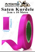 Kurdele Saten 2 Cm 10 Metre 1 Adet Saten Kurdela Parlak Hediye ve Süsleme Şeridi Süs Paketleme Çiçek Saç El Sanatı - 6