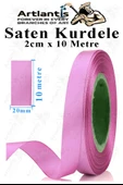 Kurdele Saten 2 Cm 10 Metre 1 Adet Saten Kurdela Parlak Hediye ve Süsleme Şeridi Süs Paketleme Çiçek Saç El Sanatı - 11
