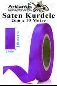 Kurdele Saten 2 Cm 10 Metre 1 Adet Saten Kurdela Parlak Hediye ve Süsleme Şeridi Süs Paketleme Çiçek Saç El Sanatı - 10