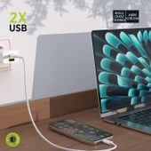 Polosmart PSM134 2A Çift USB Şarj Adaptörü Akıllı Tanıma Hızlı Şarj Başlığı 10W Beyaz - 3