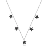 EMILIANO JEWELLERY 925 AYAR GÜMÜŞ ZİRKON TAŞLI YILDIZ KOLYE - 1