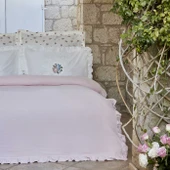 Karaca Home Fayette Çift Kişilik Nakışlı Nish Set Pudra thumbnail 1