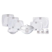 Karaca Fine Bone Lotus 43 Parça 8 Kişilik Yemek Takımı Kare thumbnail 1