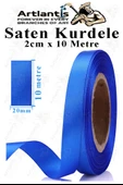 Kurdele Saten 2 Cm 10 Metre 1 Adet Saten Kurdela Parlak Hediye ve Süsleme Şeridi Süs Paketleme Çiçek Saç El Sanatı - 9