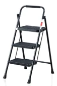 Perilla 51403 Stepla Geniş 3 Basamaklı Katlanır Merdiven Eurotower Siyah thumbnail 1