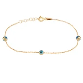 EMILIANO JEWELLERY 925 AYAR CAM TAŞ GÖZ HALHAL - 1