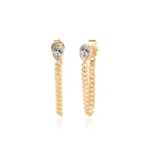 EMILIANO JEWELLERY 925 AYAR ZİRKON TAŞLI DAMLA KÜPE - 1