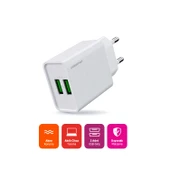Polosmart PSM134 2A Çift USB Şarj Adaptörü Akıllı Tanıma Hızlı Şarj Başlığı 10W Beyaz - 2