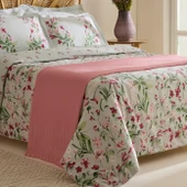 Karaca Home Madison %100 Pamuk Çift kişilik Nevresim Pike Takımı Pembe thumbnail 4