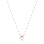 EMILIANO JEWELLERY 925 AYAR GÜMÜŞ TAŞLI KALP KOLYE - 1