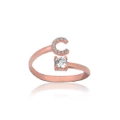 Zirkon Taşlı Pırlanta Montür Rose Altın Kaplama C Harfli Gümüş Yüzük jwlera.com da! Rose kaplama harf gümüş yüzük trendlerini yakından takip edin. Detaylı bilgi için hemen tıkla! - 1
