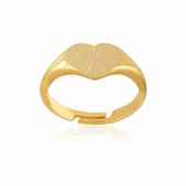 EMILIANO JEWELLERY SİLVER 925 AYAR KALEMLİ KALP YÜZÜK - 1