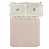 Karaca Home Fayette Çift Kişilik Nakışlı Nish Set Pudra thumbnail 3