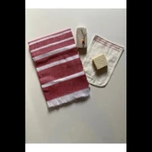 Gelin Hamamı Seti, Premium Peştemal , Ponza Topuk Taşı, Doğal Zeytinyağı Sabun, Kese 4lü Set - 2