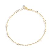 EMILIANO JEWELLERY 925 AYAR ZİRKON TAŞLI TIFFANY ANKLET - 1