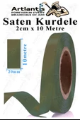 Kurdele Saten 2 Cm 10 Metre 1 Adet Saten Kurdela Parlak Hediye ve Süsleme Şeridi Süs Paketleme Çiçek Saç El Sanatı - 7