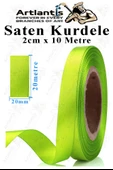 Kurdele Saten 2 Cm 10 Metre 1 Adet Saten Kurdela Parlak Hediye ve Süsleme Şeridi Süs Paketleme Çiçek Saç El Sanatı - 4