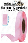 Kurdele Saten 2 Cm 10 Metre 1 Adet Saten Kurdela Parlak Hediye ve Süsleme Şeridi Süs Paketleme Çiçek Saç El Sanatı - 2