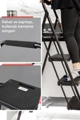 Perilla 51404 Stepla Geniş 4 Basamaklı Katlanır Merdiven Eurotower Siyah thumbnail 3
