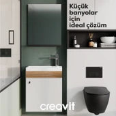 Elmas Lavabo Dolabı 45 cm Beyaz-Parlak Belly thumbnail 2