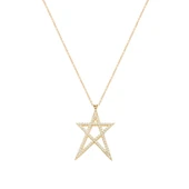 EMILIANO JEWELLERY SİLVER 925 AYAR ZİRKON TAŞLI YILDIZ KOLYE - 1