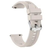 Sneezy Huawei Watch GT6 46mm İle Uyumlu Spor Silikon Metal Tokalı Soft Saat Kordonu  Starlight thumbnail 2