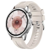 Sneezy Huawei Watch GT6 46mm İle Uyumlu Spor Silikon Metal Tokalı Soft Saat Kordonu  Starlight thumbnail 7