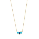 EMILIANO JEWELLERY 925 AYAR GÜMÜŞ TAŞLI KOLYE - 1