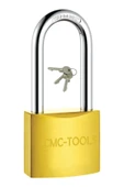 Cmc Sarı Asma Kilit Uzun 3 Anahtarlı 38 Mm thumbnail 1