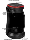 Awox Sparkling Nar Çiçeği Renkli Elektrikli Kahve Makinesi thumbnail 3