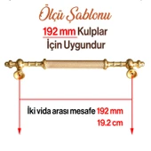 Mobilya Mutfak Çekmece Dolabı Dolap Kapak Kulpları Kulbu Altın Gold Metal Kulp 192 mm-19.2 cm thumbnail 3