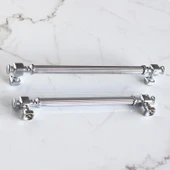 Mobilya Çekmece Mutfak Dolabı Dolap Kulpları Kulbu Krom Çizgili Metal Kulp Kulpu 224 mm thumbnail 5