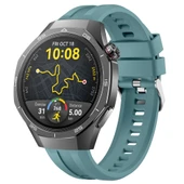 Sneezy Huawei Watch GT5 Pro 46mm İle Uyumlu Spor Silikon Metal Tokalı Soft Saat Kordonu  Mavi thumbnail 7