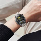 Sneezy Huawei Watch GT5 Pro 46mm İle Uyumlu Spor Silikon Metal Tokalı Soft Saat Kordonu  Starlight thumbnail 12